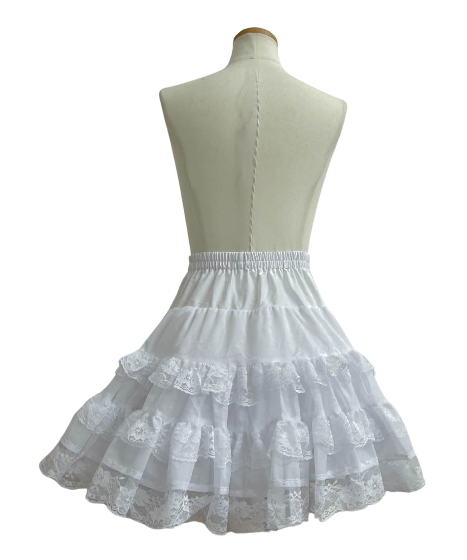 Mini length voluminous lace pannier