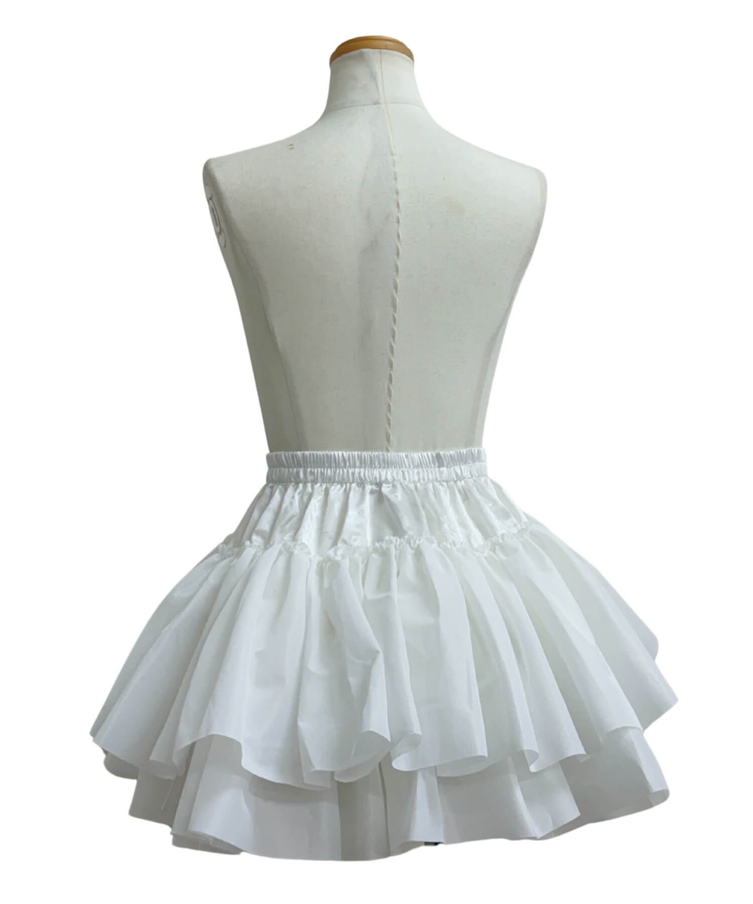 Two-layered frilled skirt pannier