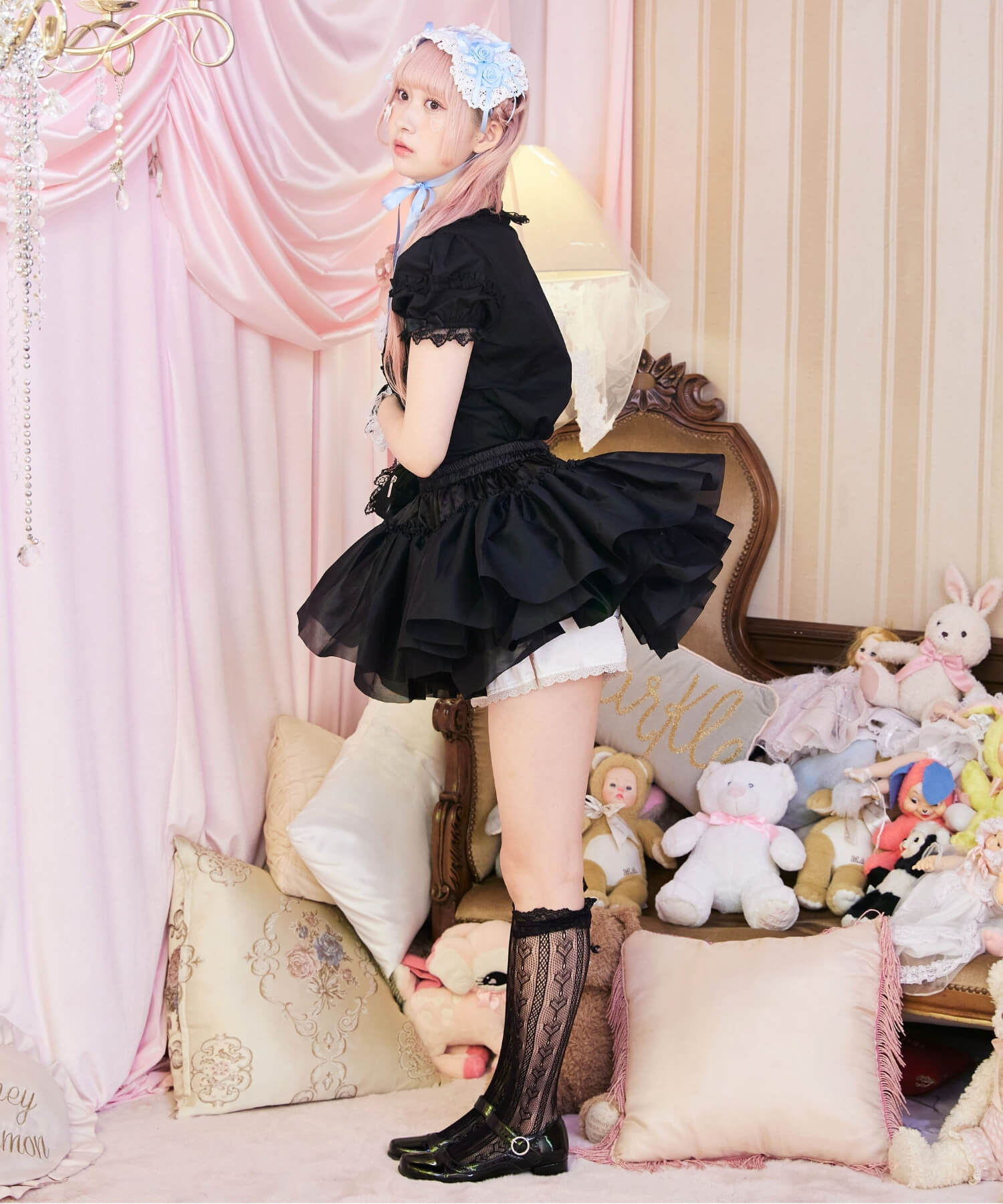 Double-layered hard tulle panniers