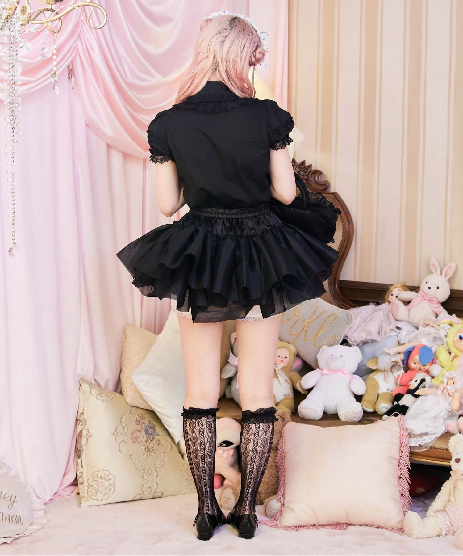 Double-layered hard tulle panniers