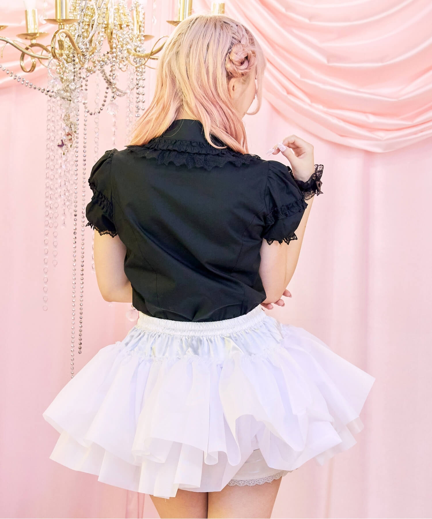 Double-layered hard tulle panniers
