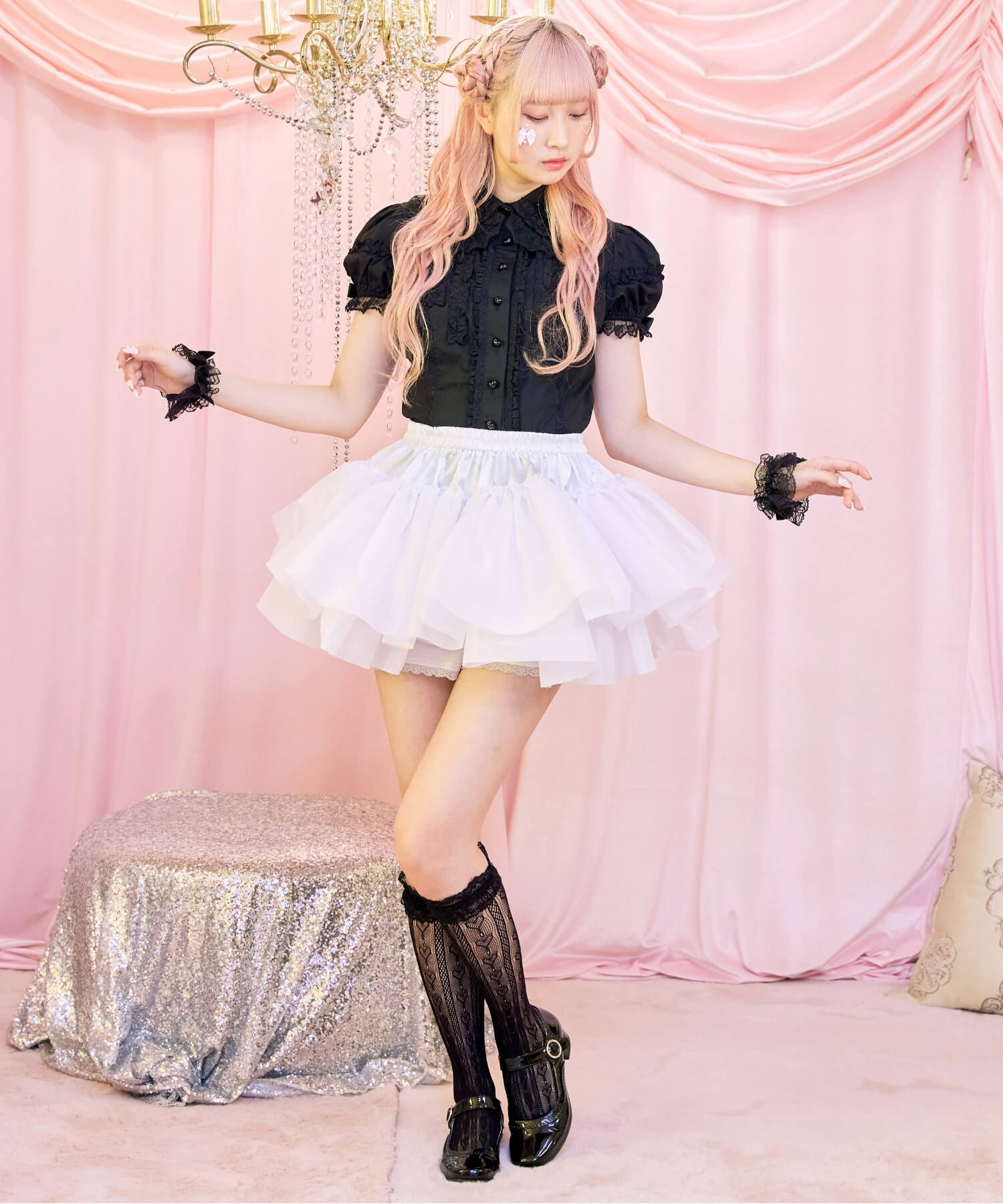 Double-layered hard tulle panniers