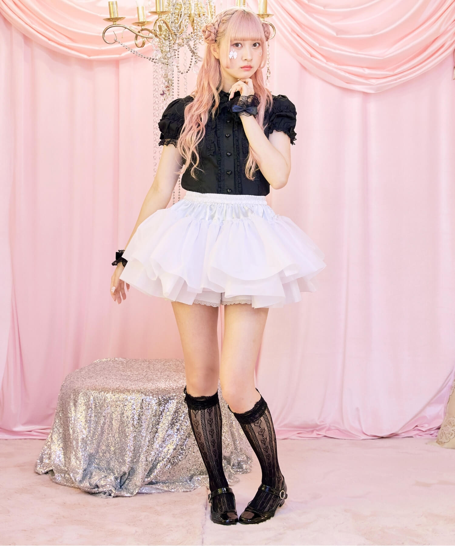 Double-layered hard tulle panniers