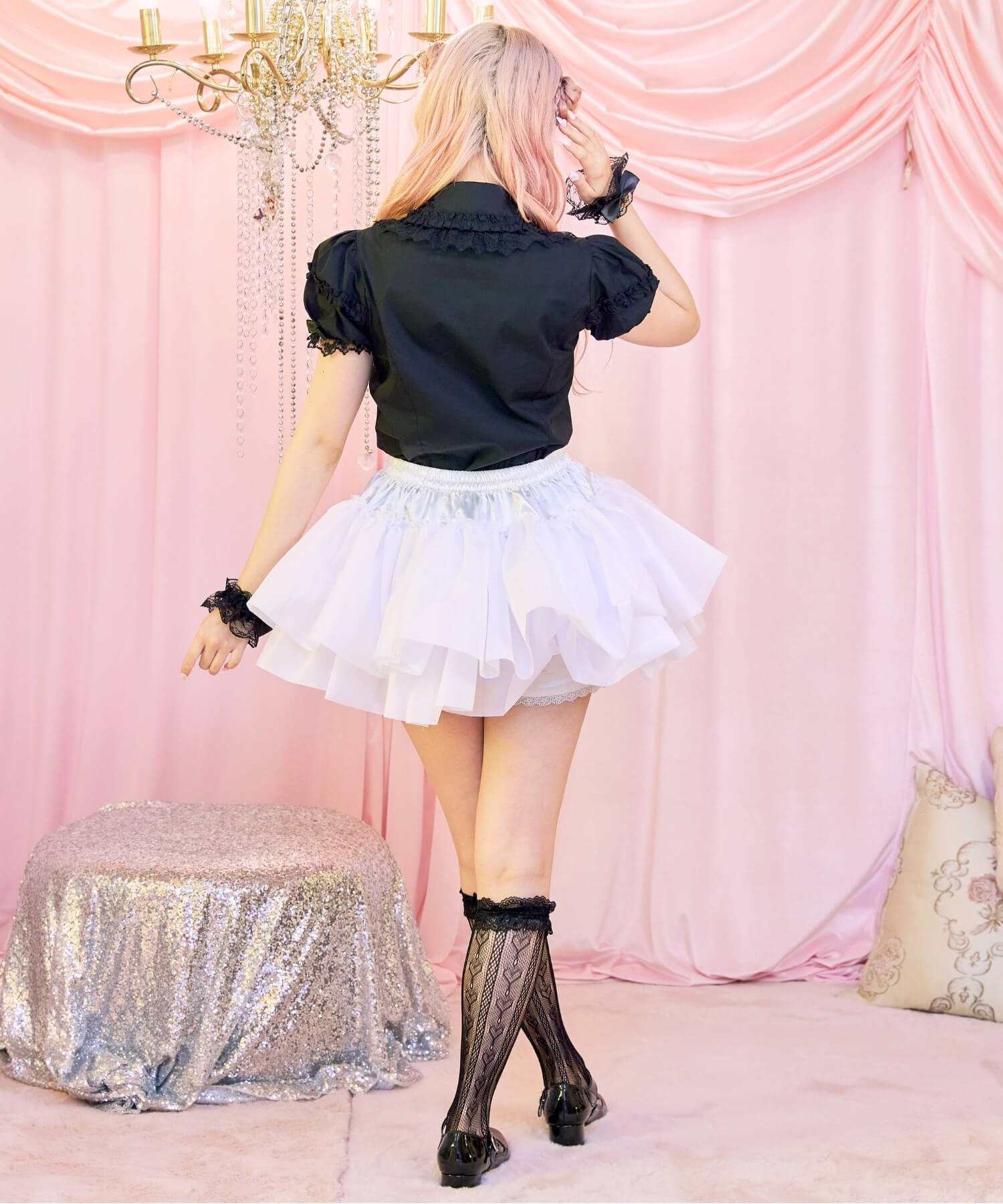 Double-layered hard tulle panniers