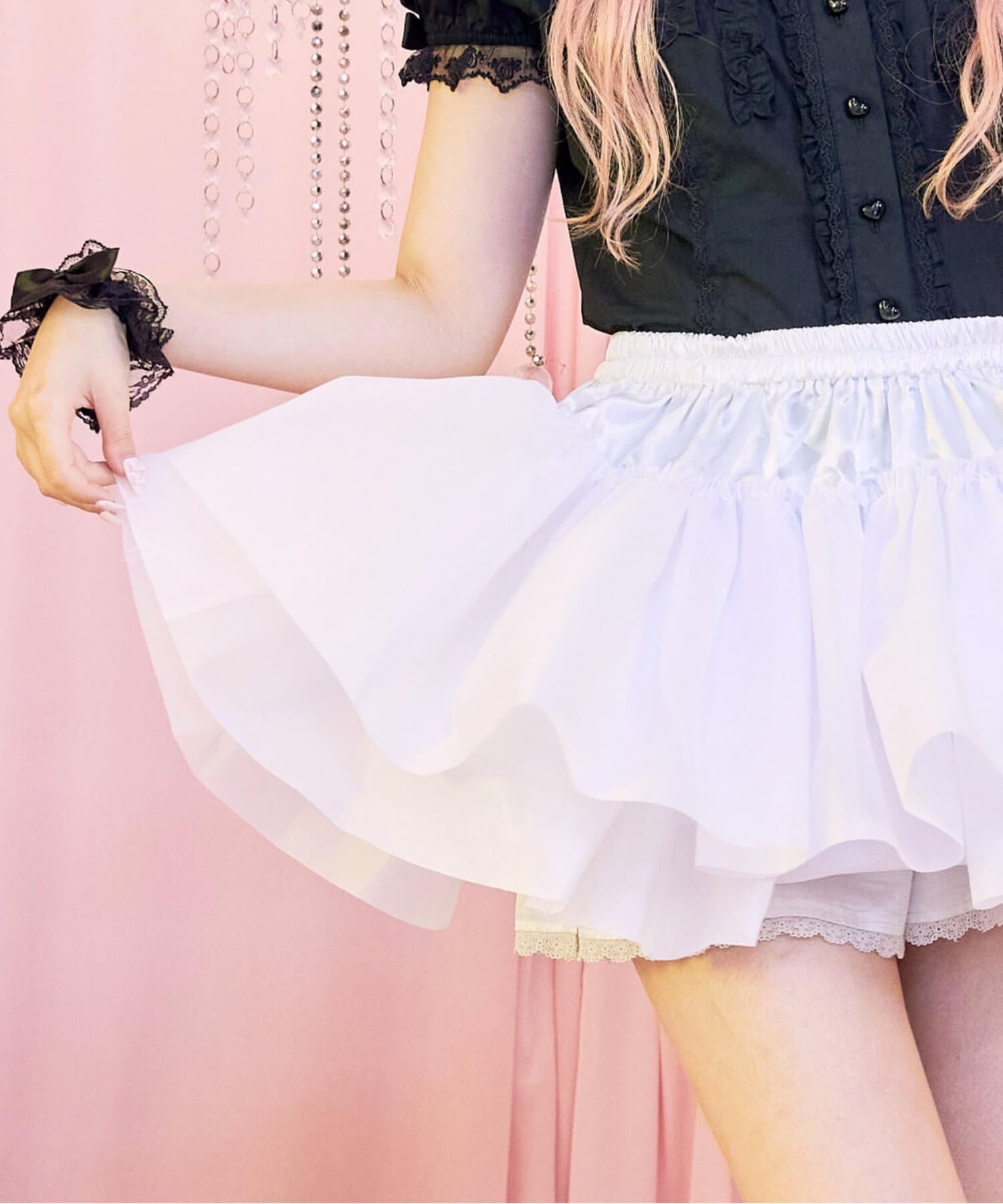 Double-layered hard tulle panniers