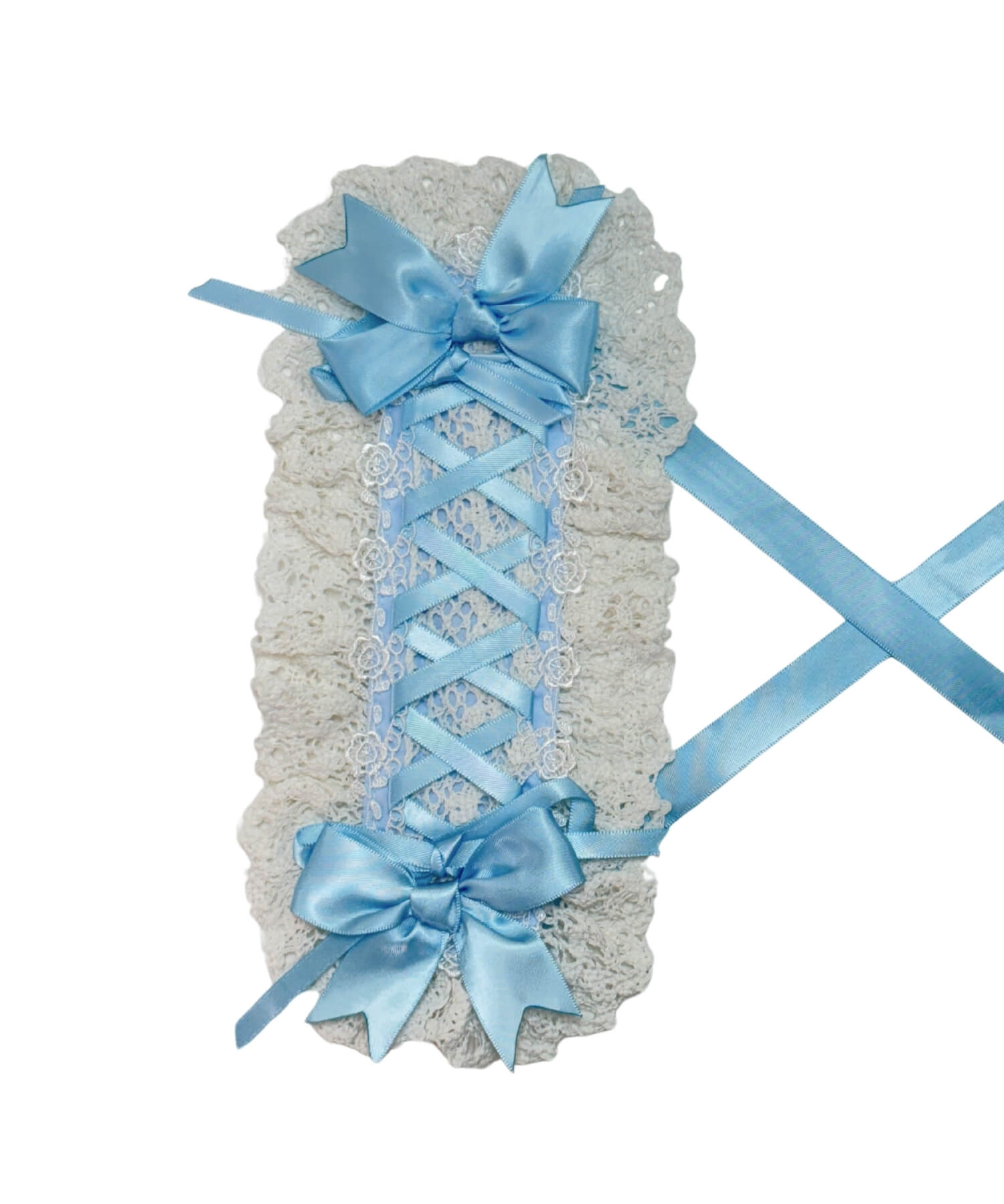 Lace-up ribbon headdress