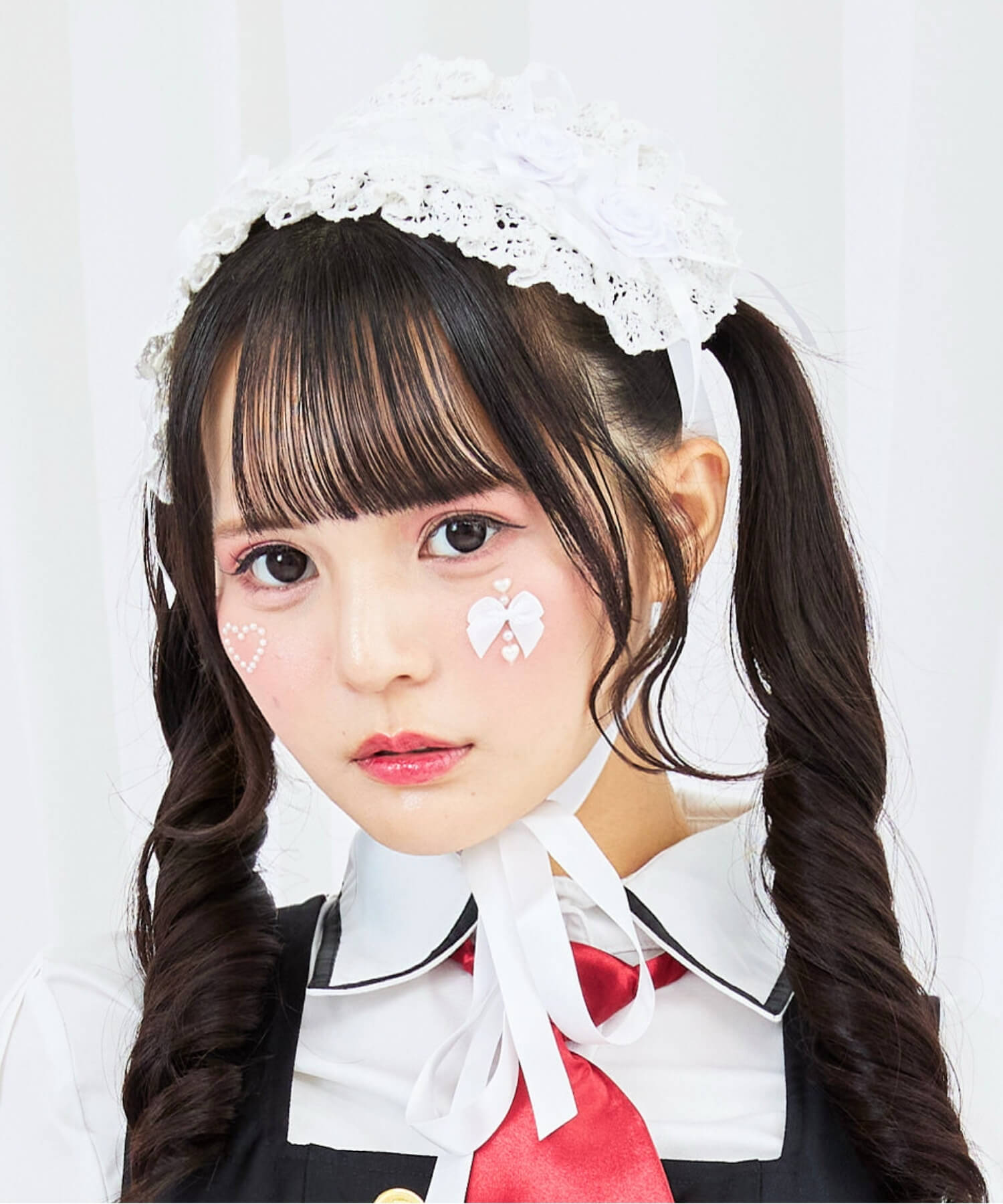 Lace-up double rose head dress