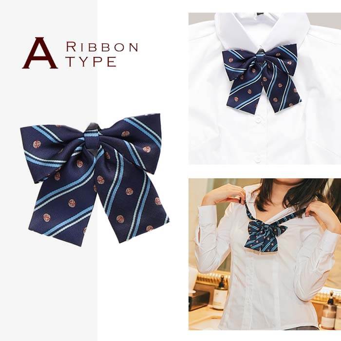 young lady uniform vivisimo pattern ribbon tie set