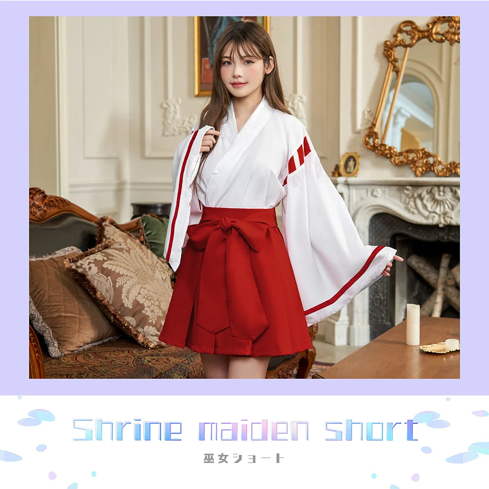 上品&簡単 ショート丈巫女コスチューム