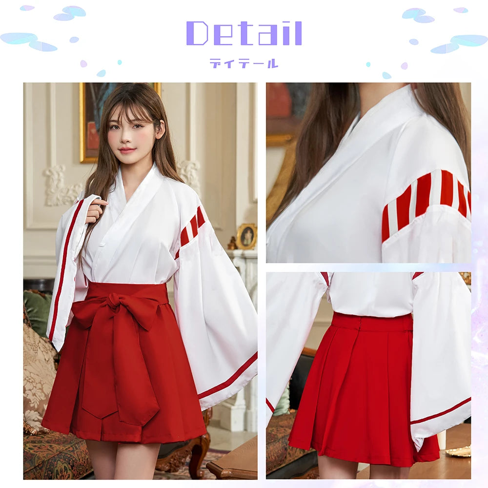 上品&簡単 ショート丈巫女コスチューム