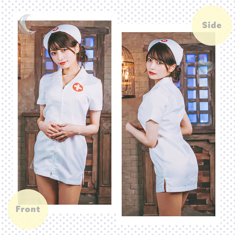 赤丸白十字の前ファスナータイトナース