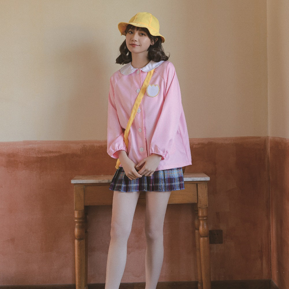 ピンクorサックスブルー 幼稚園児スモックセット | BODYLINE & LunaBelle