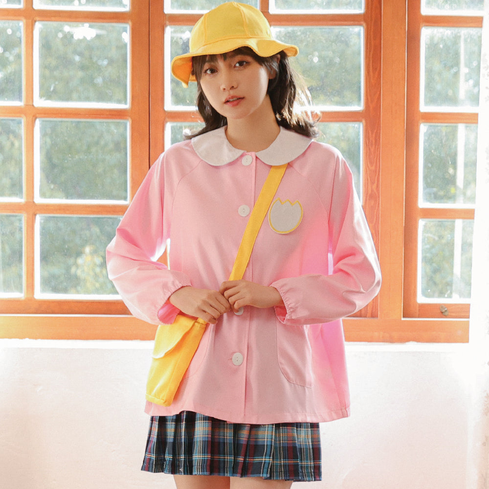 ピンクorサックスブルー 幼稚園児スモックセット | BODYLINE & LunaBelle