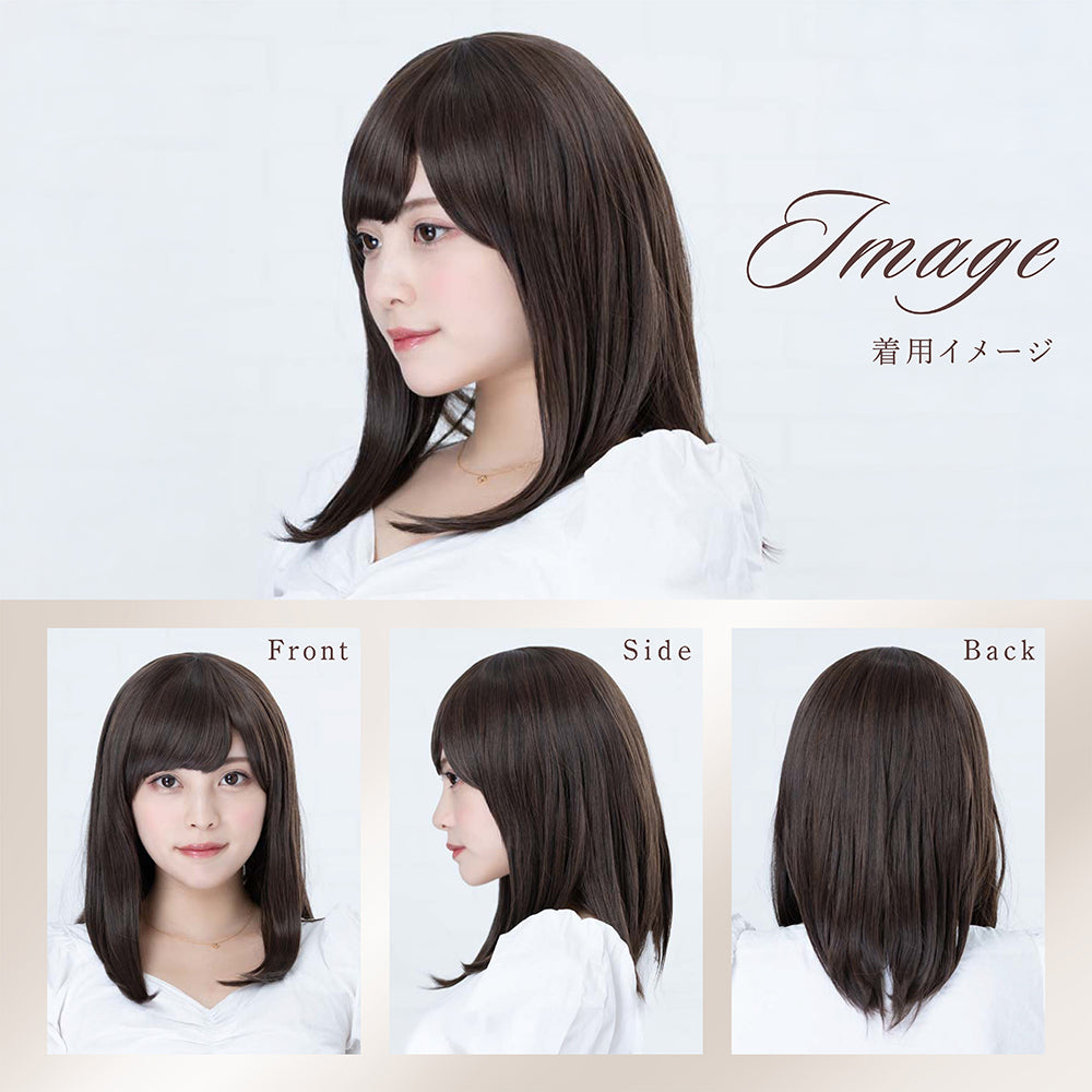 Semi -long one curl wig