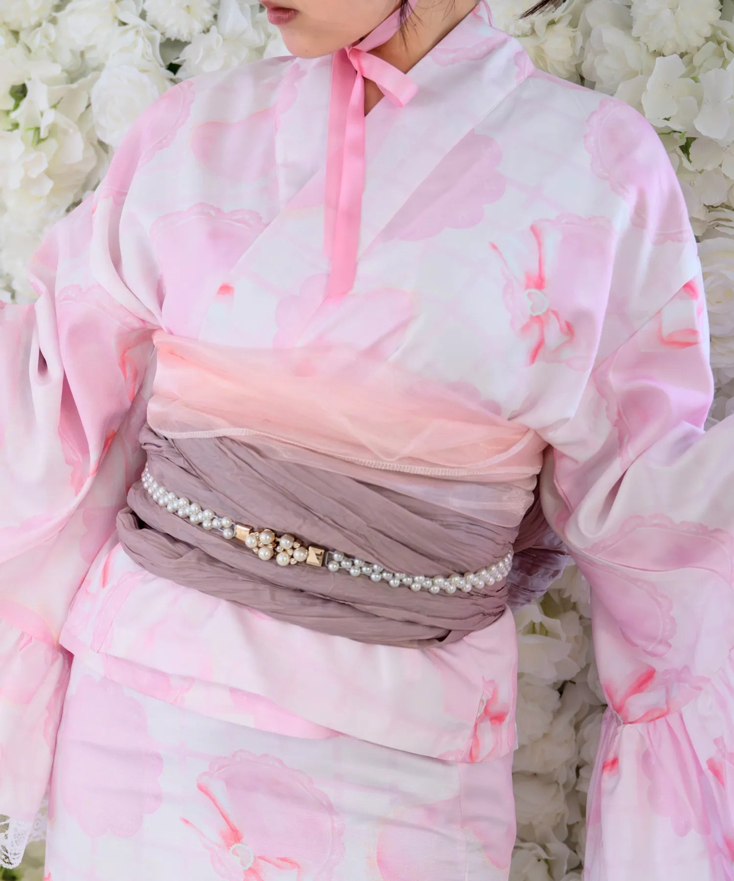 凛姫浴衣 プリンセスハートレース ロリータ浴衣 単品