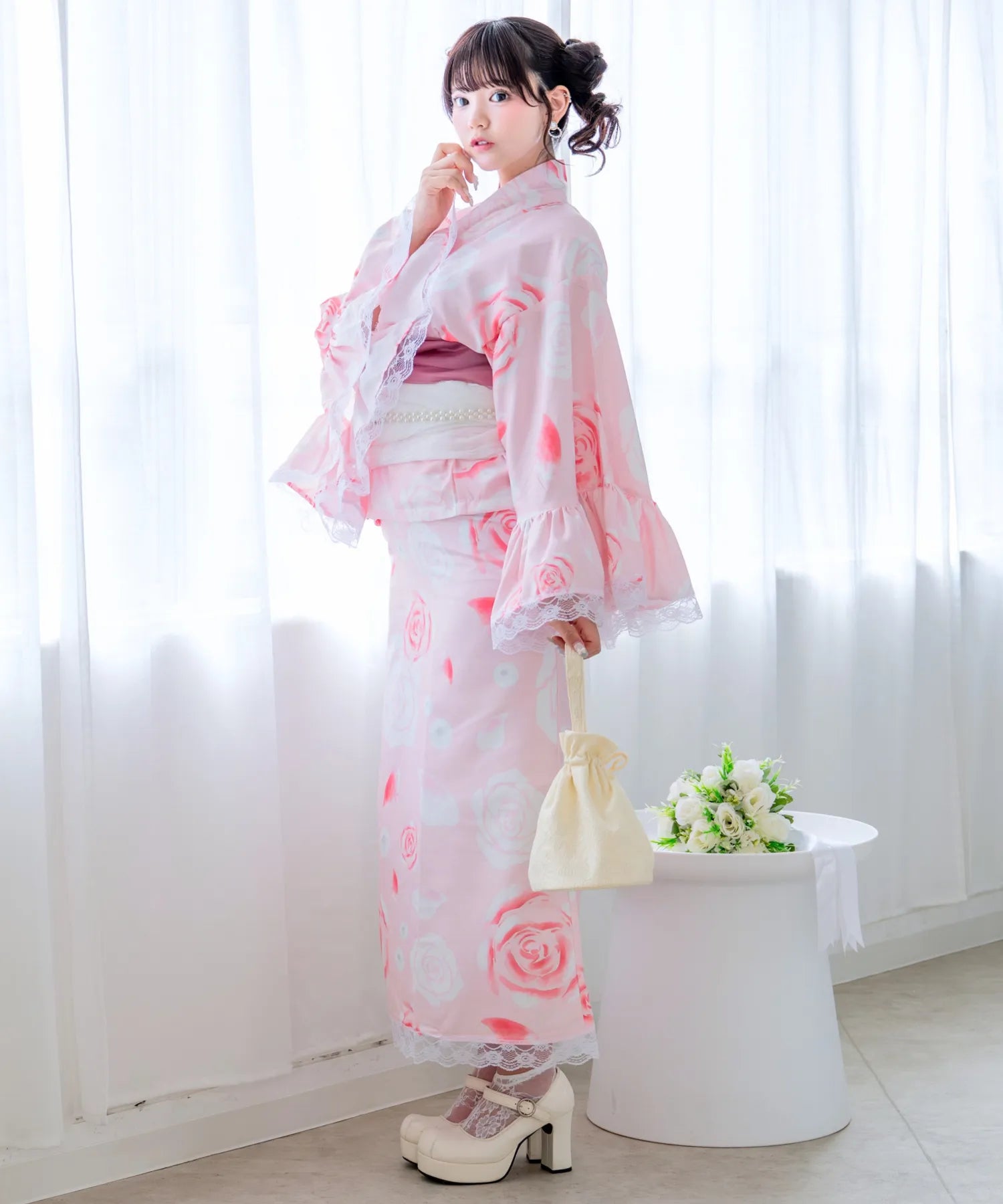 凛姫浴衣 ローズティアラドール ロリータ浴衣 単品