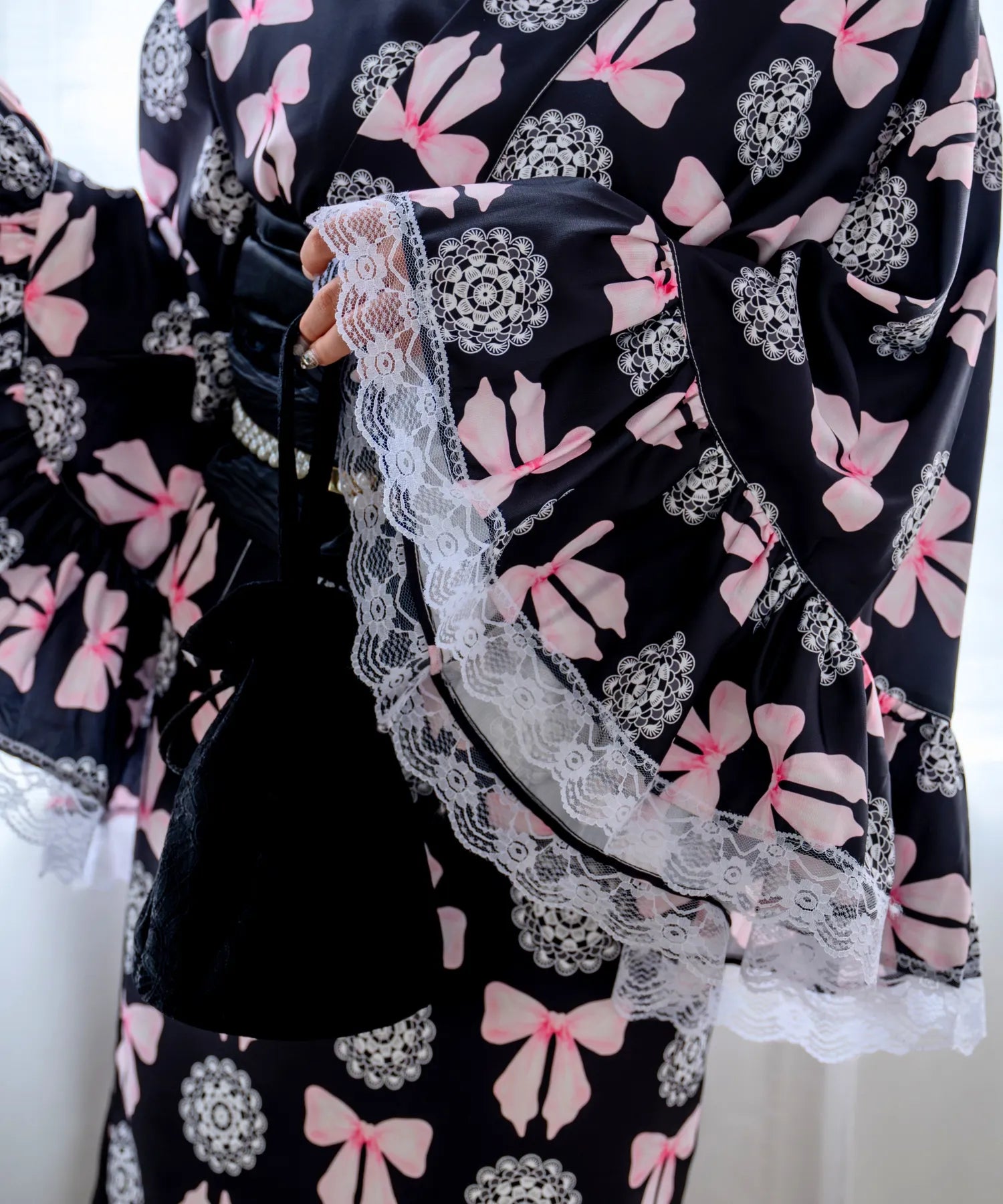 凛姫浴衣 ノワールレースドール ロリータ浴衣 単品