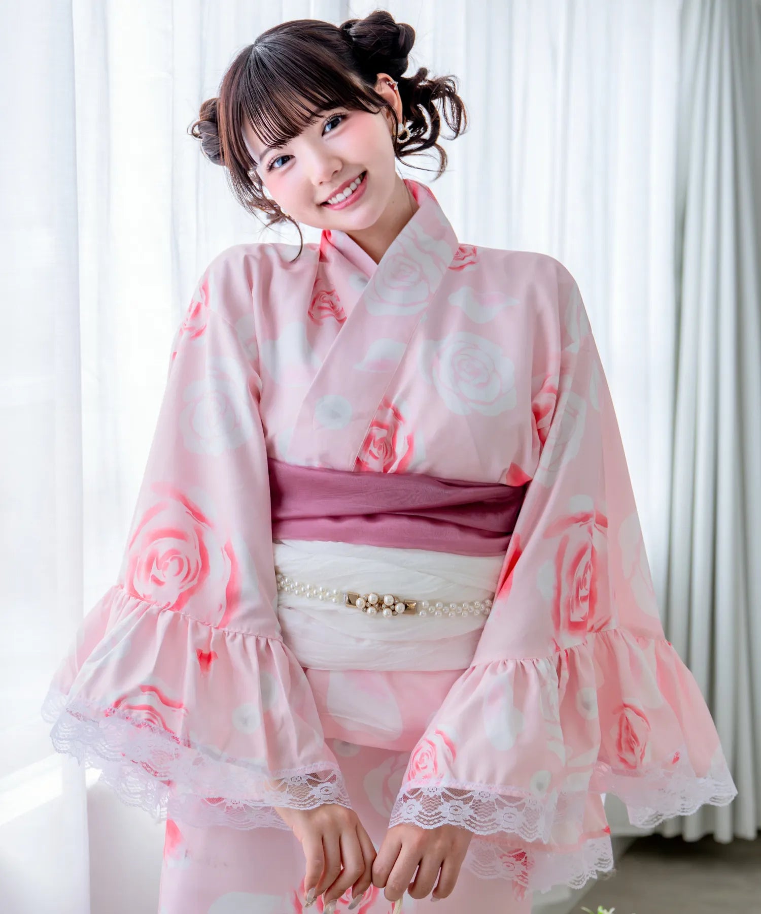 Rose Tiara Doll Princess Rinka Lolita Kimono 3-Piece Set