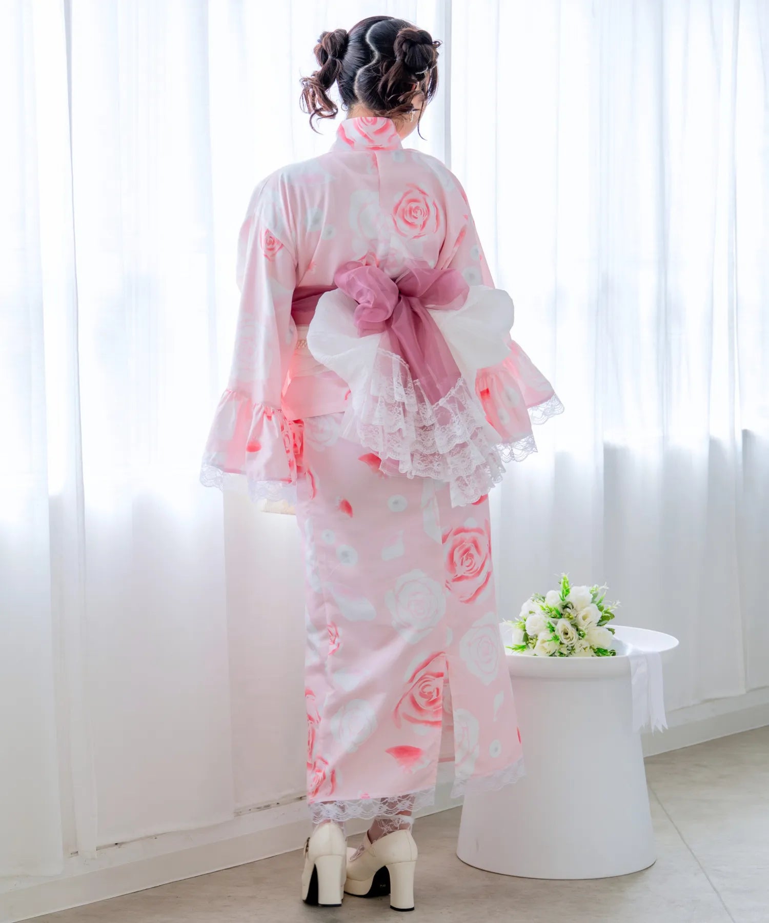 Rose Tiara Doll Princess Rinka Lolita Kimono 3-Piece Set