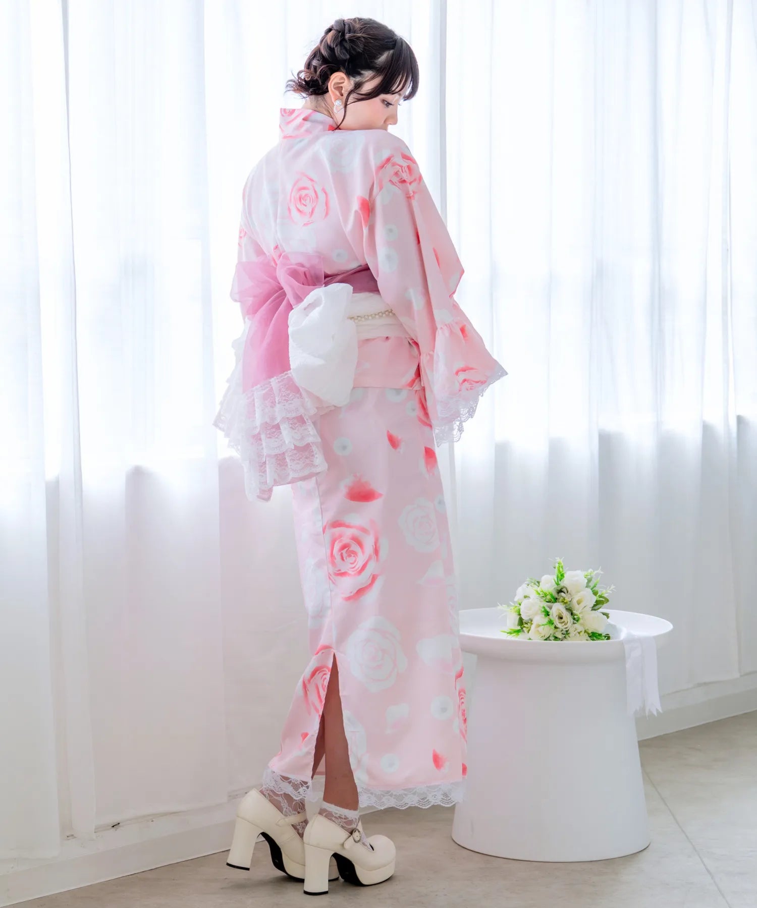 Rose Tiara Doll Princess Rinka Lolita Kimono 3-Piece Set