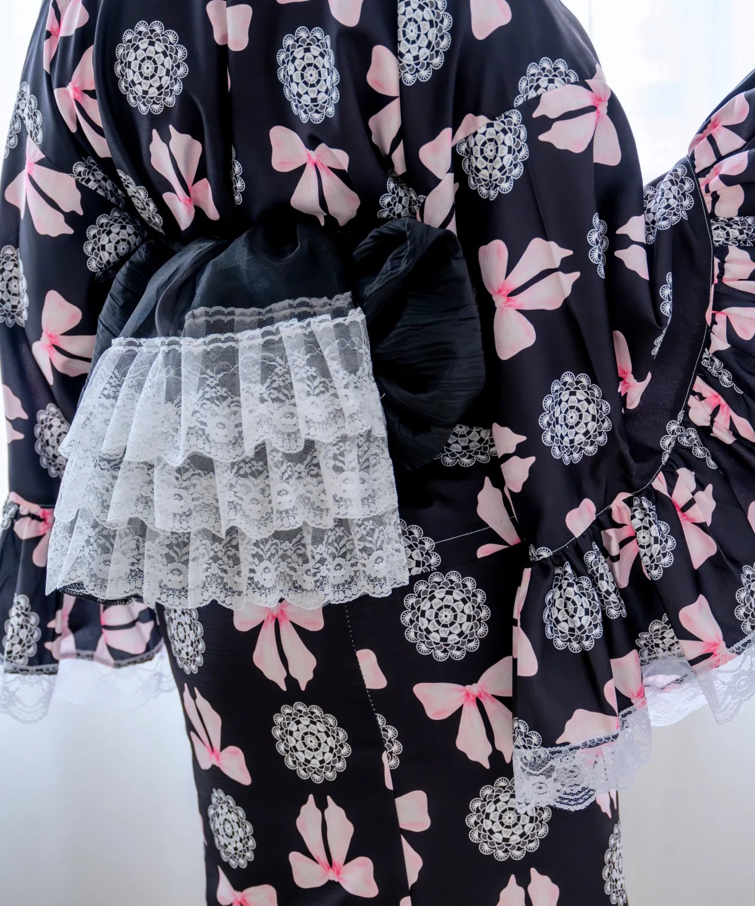 Princess Rina Yukata, Noir Lace Doll Lolita Yukata, 3-piece set